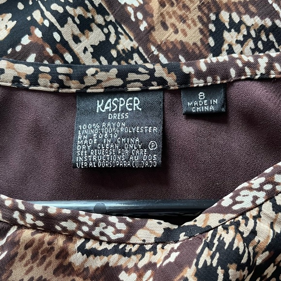 Kasper Boho Midi Skirt Size 8 – Brown & Black Geometric Print - Picture 2 of 5